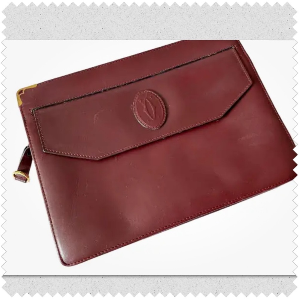 Authentic Cartier Clutch Bag Purse Handbag